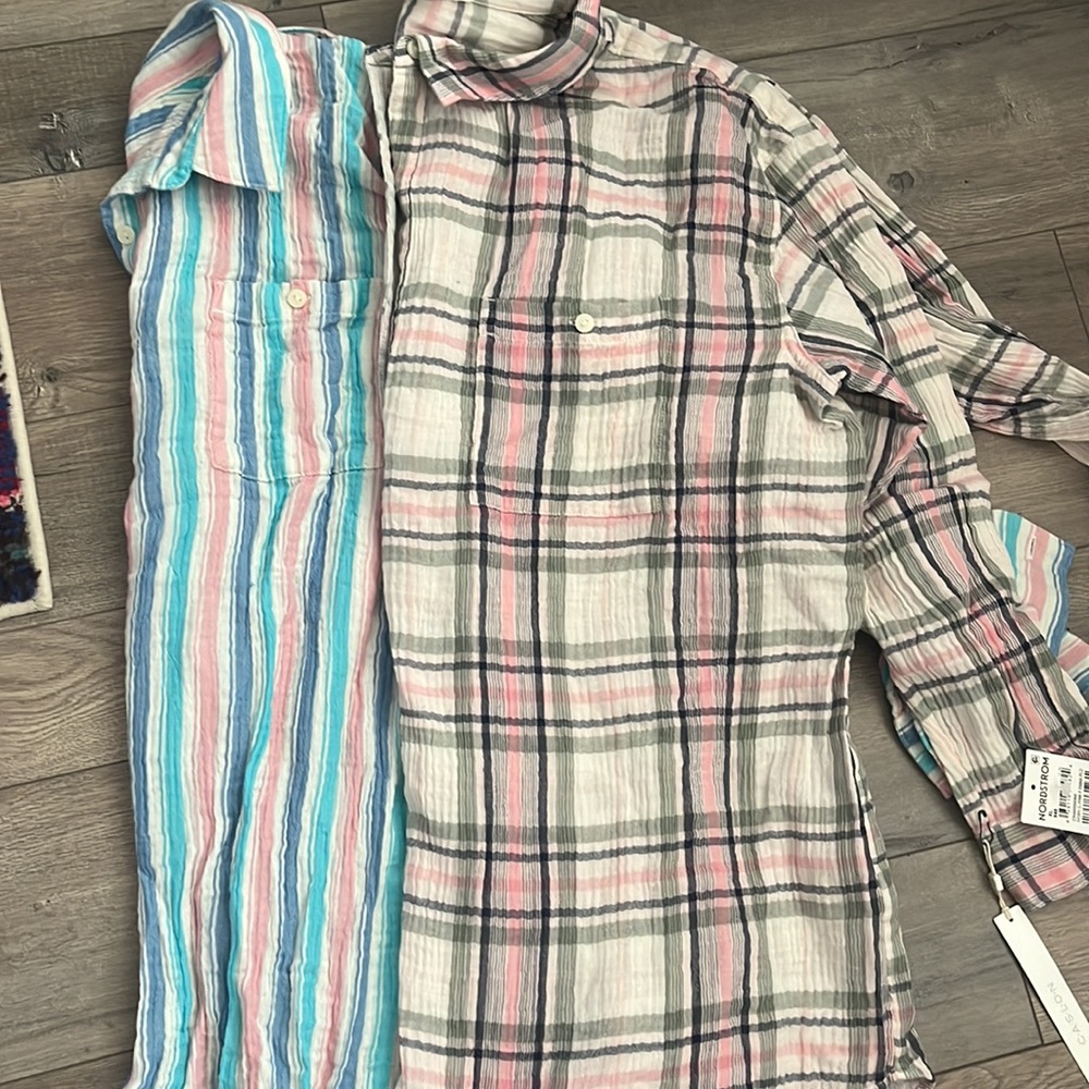 Bundle of two oversized summer button downs